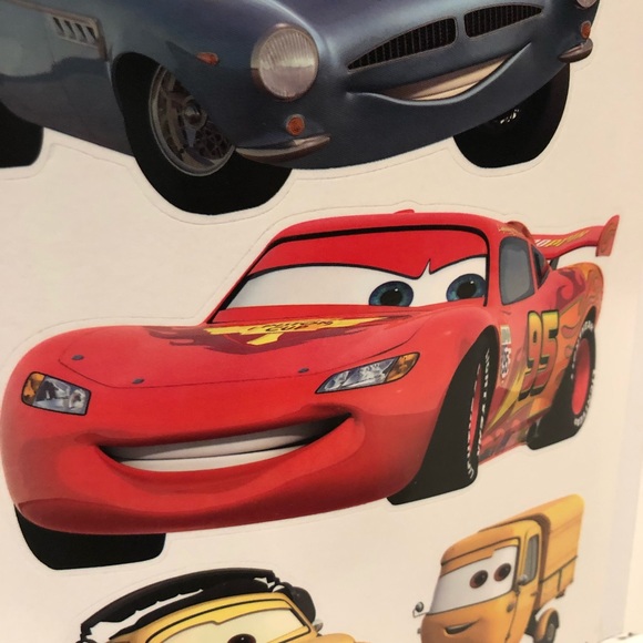 Disney Pixar Cars Peel & Stick Wall Art Stickers 24 Decals Lot 4 Sheets Vinyl - Picture 5 of 11